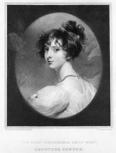 Emily Mary, comtesse Cowper - Thomas Lawrence